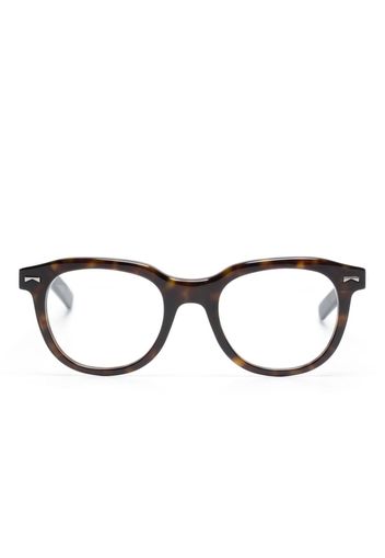 Montblanc tortoiseshell round-frame glasses - Marrone