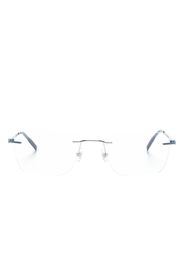 Montblanc rimless rectangle-frame glasses - Blu