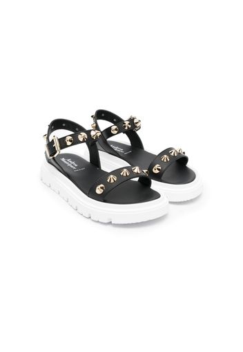 MONTELPARE TRADITION studded leather sandals - Nero