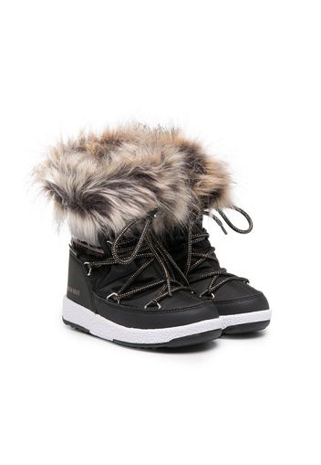 faux-fur ankle boots