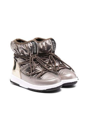 metallic snow boots