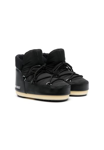 Moon Boot Kids logo-print lace-up ankle boots - Nero