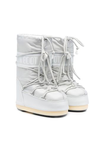 Moon Boot Kids logo-print moon-boots - Grigio