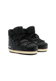 Moon Boot Kids logo-print lace-up ankle boots - Nero