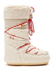 Moon Boot Stivali da neve Icon in finta pelliccia - Bianco