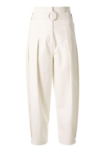 high-rise cropped trousers