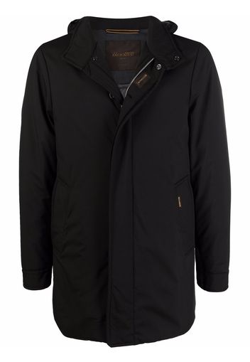 Moorer funnel-neck zip-up down jacket - Nero