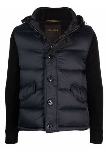 Moorer panelled padded jacket - Blu