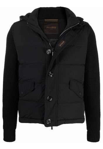 Moorer padded contrast jacket - Nero