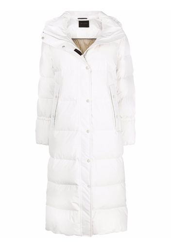 Moorer padded funnel-neck coat - Bianco