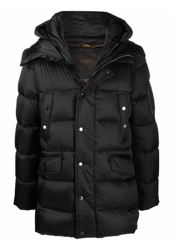 Moorer padded hooded down coat - Nero