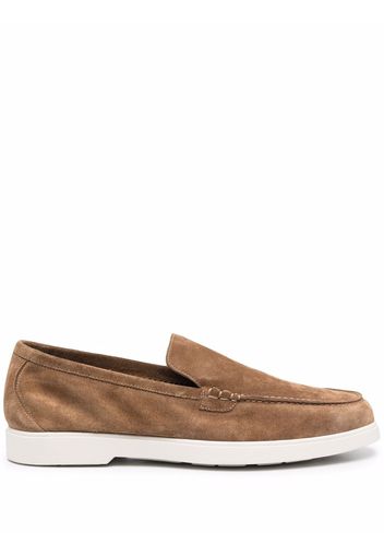 Moorer suede slip-on loafers - Marrone