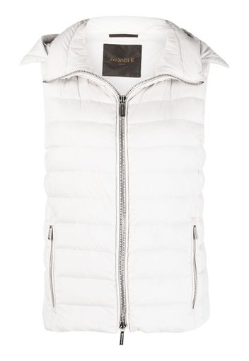 Moorer hooded padded gilet jacket - Toni neutri