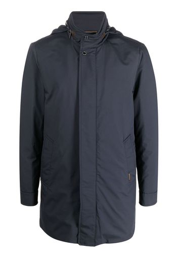 Moorer high-neck feather down jacket - Blu