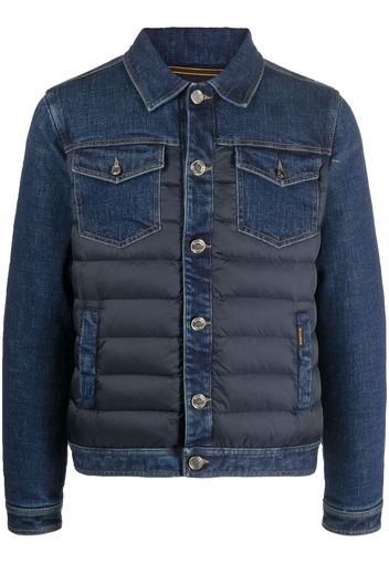 Moorer padded denim jacket - Blu