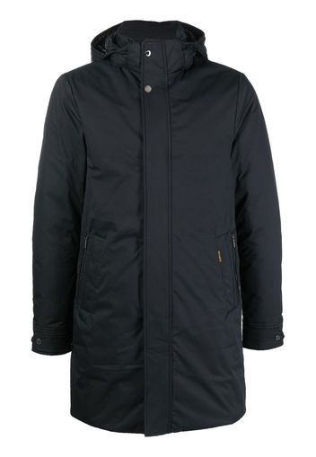 Moorer hooded parka coat - Blu