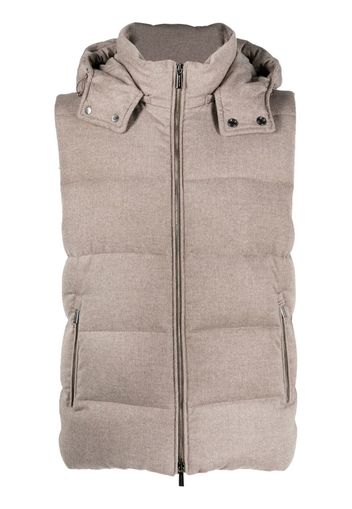 Moorer cashmere padded gilet - Toni neutri