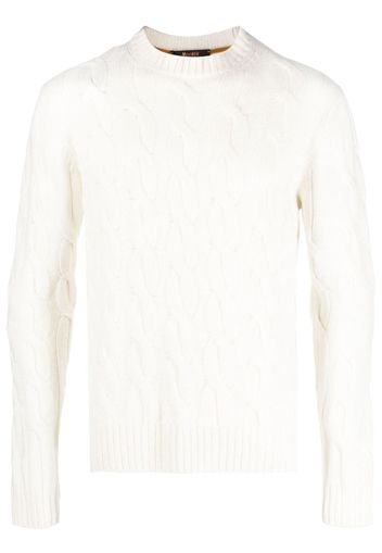 Moorer cable-knit cashmere jumper - Bianco