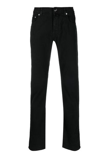 Moorer denim straight-leg jeans - Nero