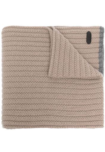 Moorer ribbed-knit cashmere scarf - Toni neutri