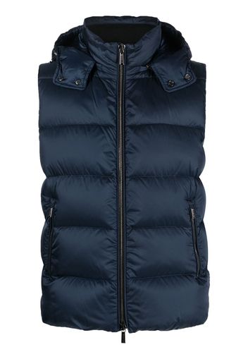 Moorer Fayer hooded padded gilet - Blu