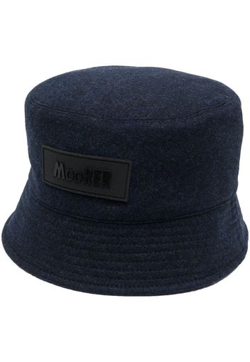 Moorer logo-patch felt bucket hat - Blu