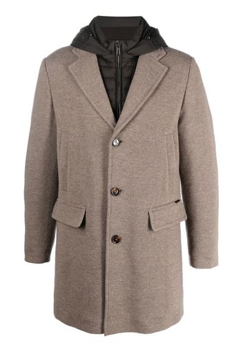 Moorer single-breasted fitted coat - Toni neutri