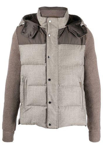Moorer detachable-sleeve padded jacket - Toni neutri