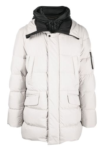 Moorer zip-up padded down jacket - Toni neutri