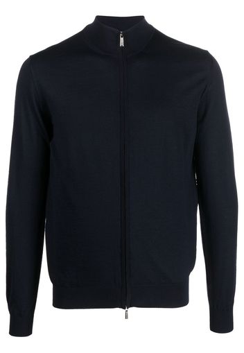 Moorer long-sleeve zip-up cardigan - Blu