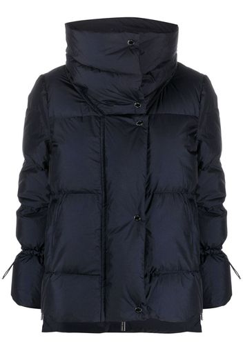 Moorer funnel-neck padded down jacket - Blu