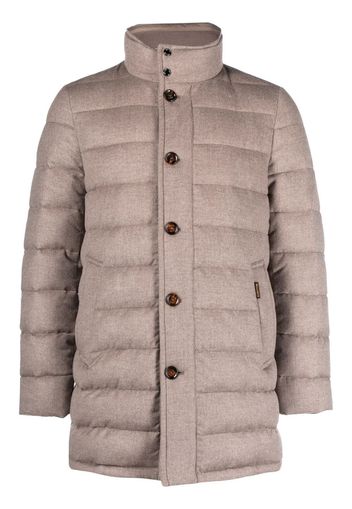 Moorer padded high-neck coat - Toni neutri