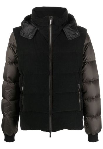 Moorer detachable-sleeve padded jacket - Nero