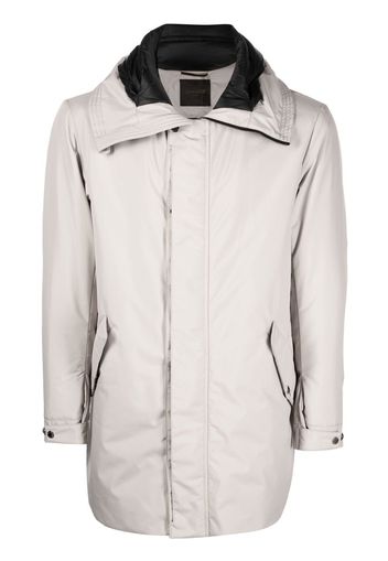 Moorer zip-up padded down coat - Toni neutri