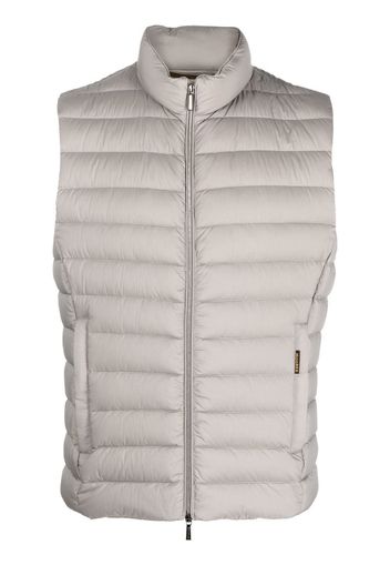 Moorer quilted-finish zip-up gilet - Toni neutri