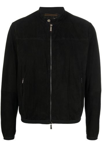 Moorer leather zip-up bomber jacket - Nero