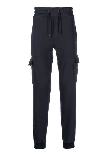 Moorer drawstring tapered cargo trousers - Blu