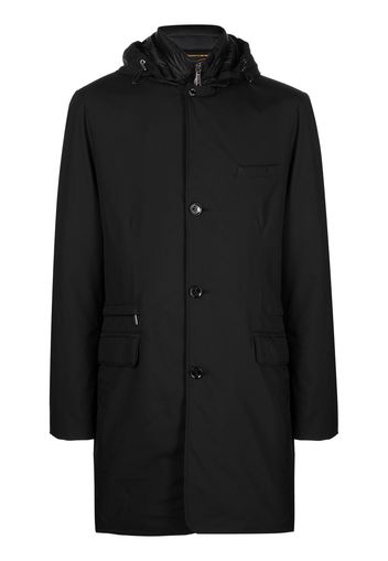 Moorer button-up hooded coat - Nero