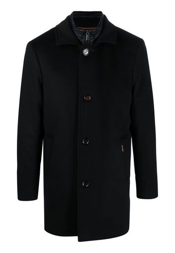 Moorer buttoned-up single-breasted coat - Blu