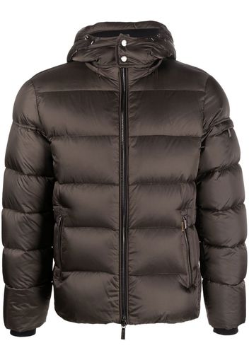 Moorer zip-up padded jacket - Marrone