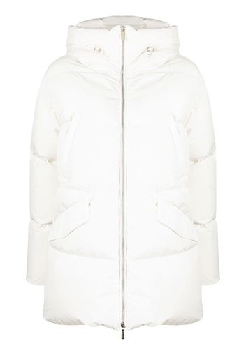 Moorer hooded quilted padded coat - Bianco