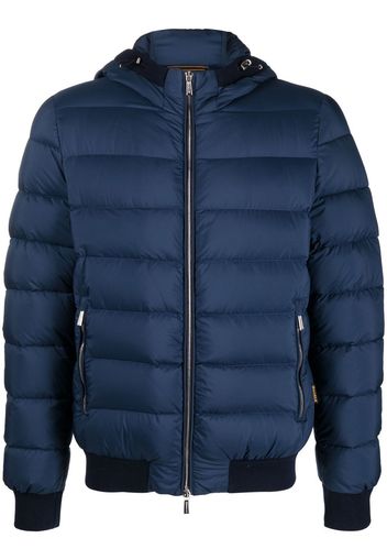 Moorer zipped-up padded jacket - Blu