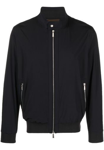 Moorer zip-up long sleeved bomber jacket - Blu
