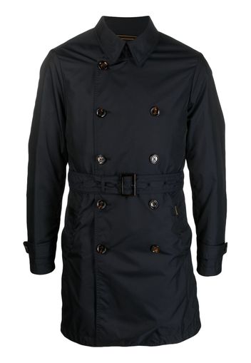 Moorer belted-waist trench coat - Blu