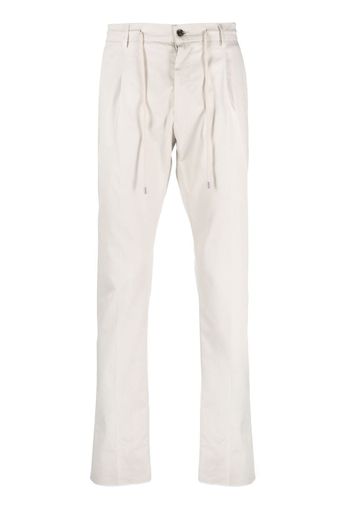 Moorer Anton-WE drawstring tapered trousers - U0215 MANDORLA