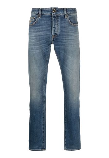 Moorer stonewashed mid-rise jeans - Blu