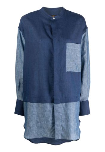 Moorer Brina-DNY linen shirt - Blu