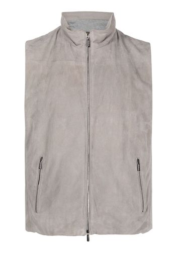 Moorer Gilet con zip - Grigio