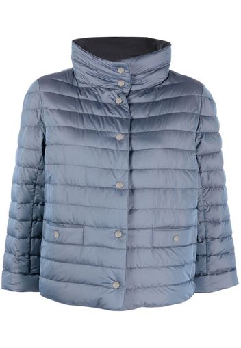 Moorer button-up padded jacket - Blu