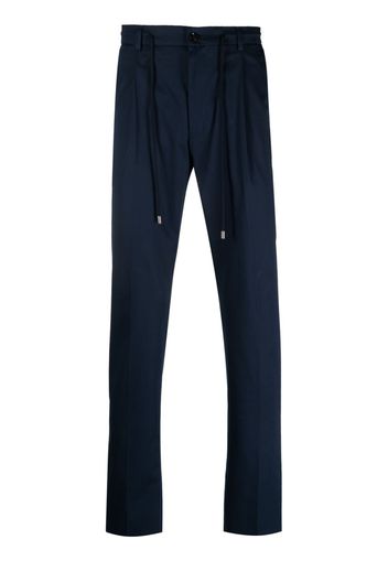 Moorer Anton-WE drawstring tapered trousers - Blu